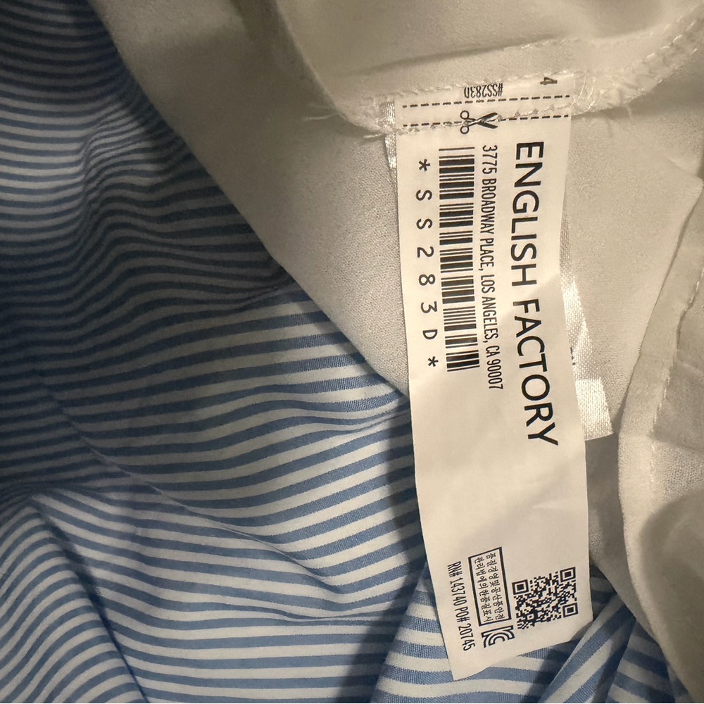 English Factory Light Blue Striped Midi Dress - Picture 5 of 8